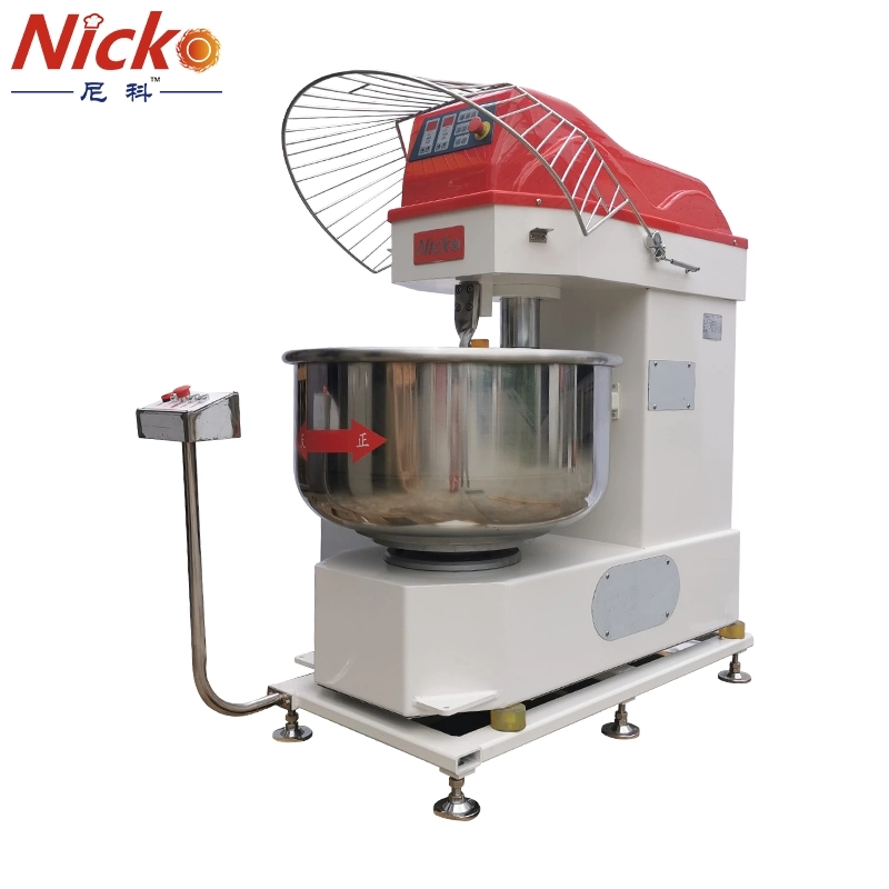 Commercial Bakery Baking Machine Dough Kneader Pizza Mini Mixer, Electric Cooking Kitchen 125kg Flour Spiral Dough Mixer