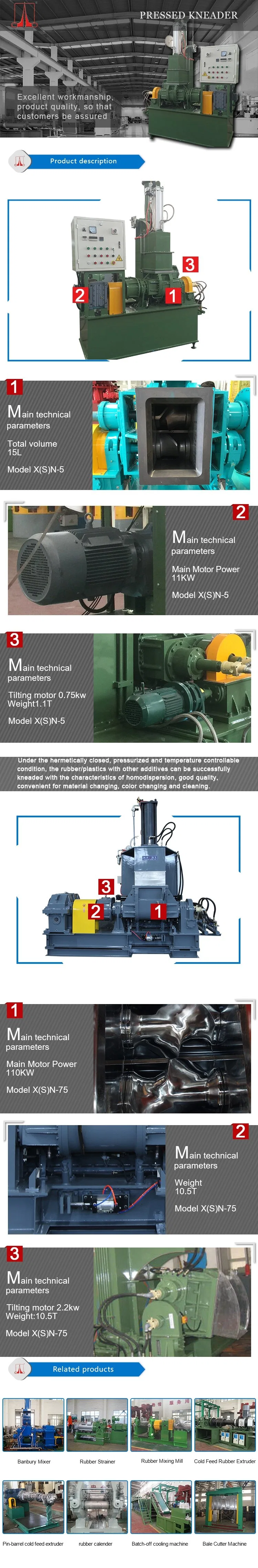 ISO9001 and Hot Seller Xsn75 Rubber Kneader Machine